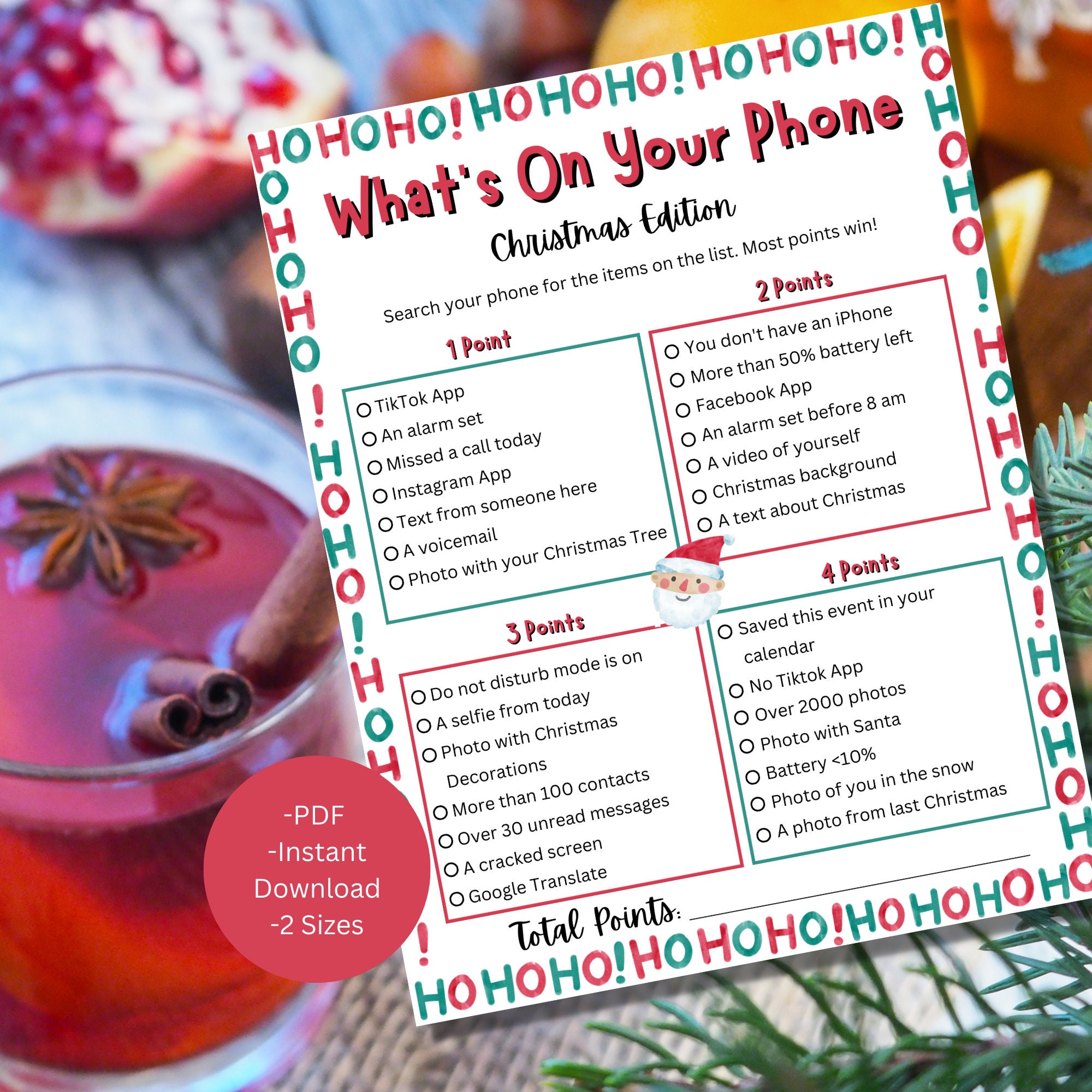 What s on your phone christmas edition christmas games etsy canada