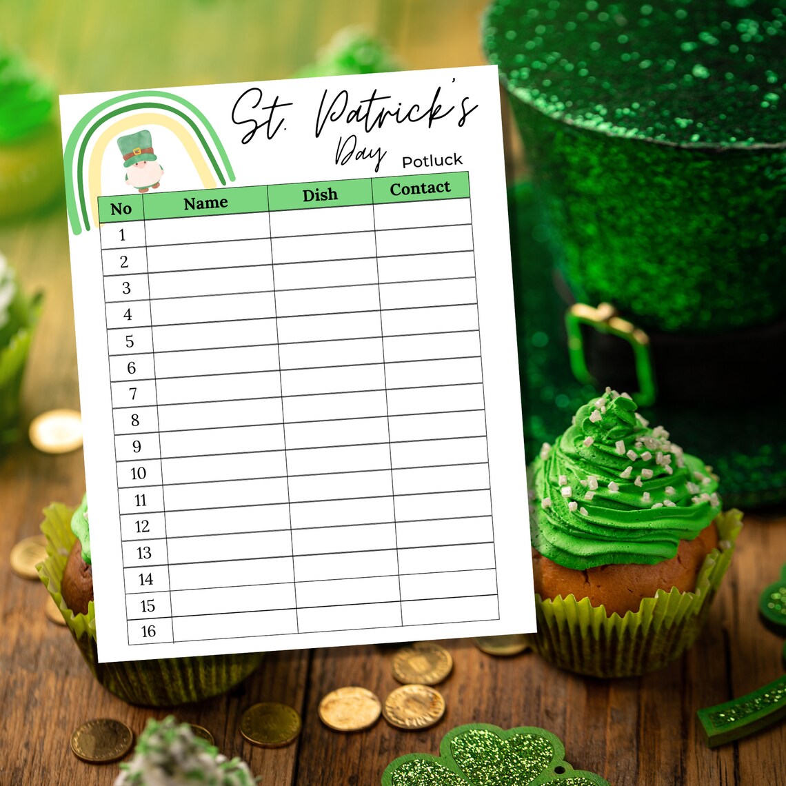 Potluck Sign up Sheet St Patrick's Potluck Sign up Sheet St. Patrick's ...