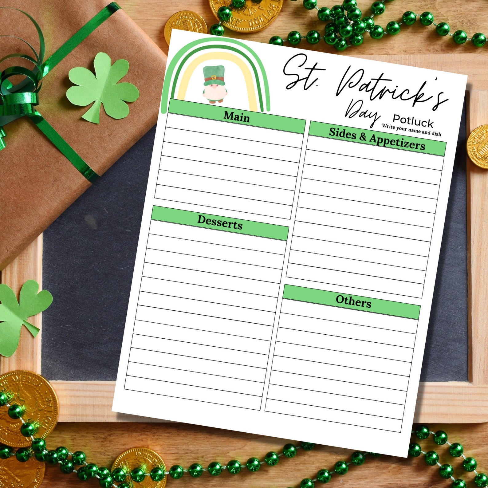 Potluck Sign up Sheet St Patrick's Potluck Sign up Sheet St. Patrick's ...