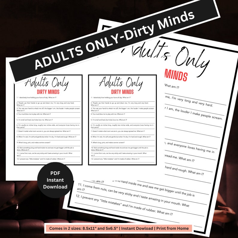 Dirty Minds Adult Game | Dirty Party Games | Adult Only Games | Naughty ...