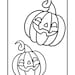 Halloween Coloring Pages Printable Easy 8.5x11 - Etsy