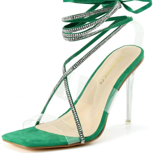 emerald green heels dsw