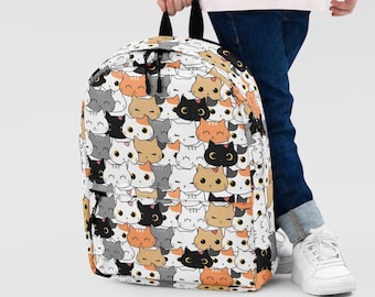 Girls Cat Backpack | Water-Resistant School Bag