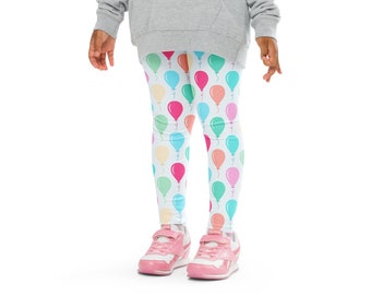 Kids Birthday Balloon Leggings | Buttery Soft Leggings | UPF 50+ UV Sun Protection | Toddler Leggings | Comfy