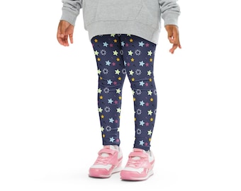 Girls Night Stars Leggings | Buttery Soft Leggings | UPF 50+ UV Sun Protection | Toddler Leggings | Comfy | Space Lovers | Astronaut