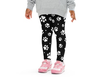 Kids Paw Print Leggings | Buttery Soft Leggings | UPF 50+ UV Sun Protection | Toddler Leggings | Dog Lovers Leggings | Puppy Leggings