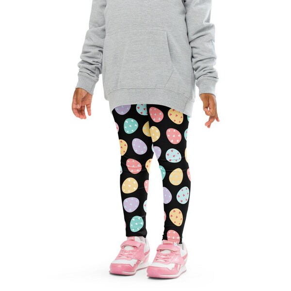 Kids Easter Egg Leggings | Buttery Soft Leggings | UPF 50+ UV Sun Protection | Toddler Leggings | Comfy