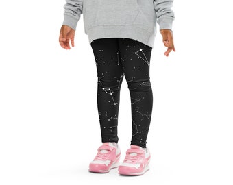 Kids Constellation Space Leggings | Buttery Soft Leggings | UPF 50+ UV Sun Protection | Toddler Leggings | Comfy | Astronaut | Space