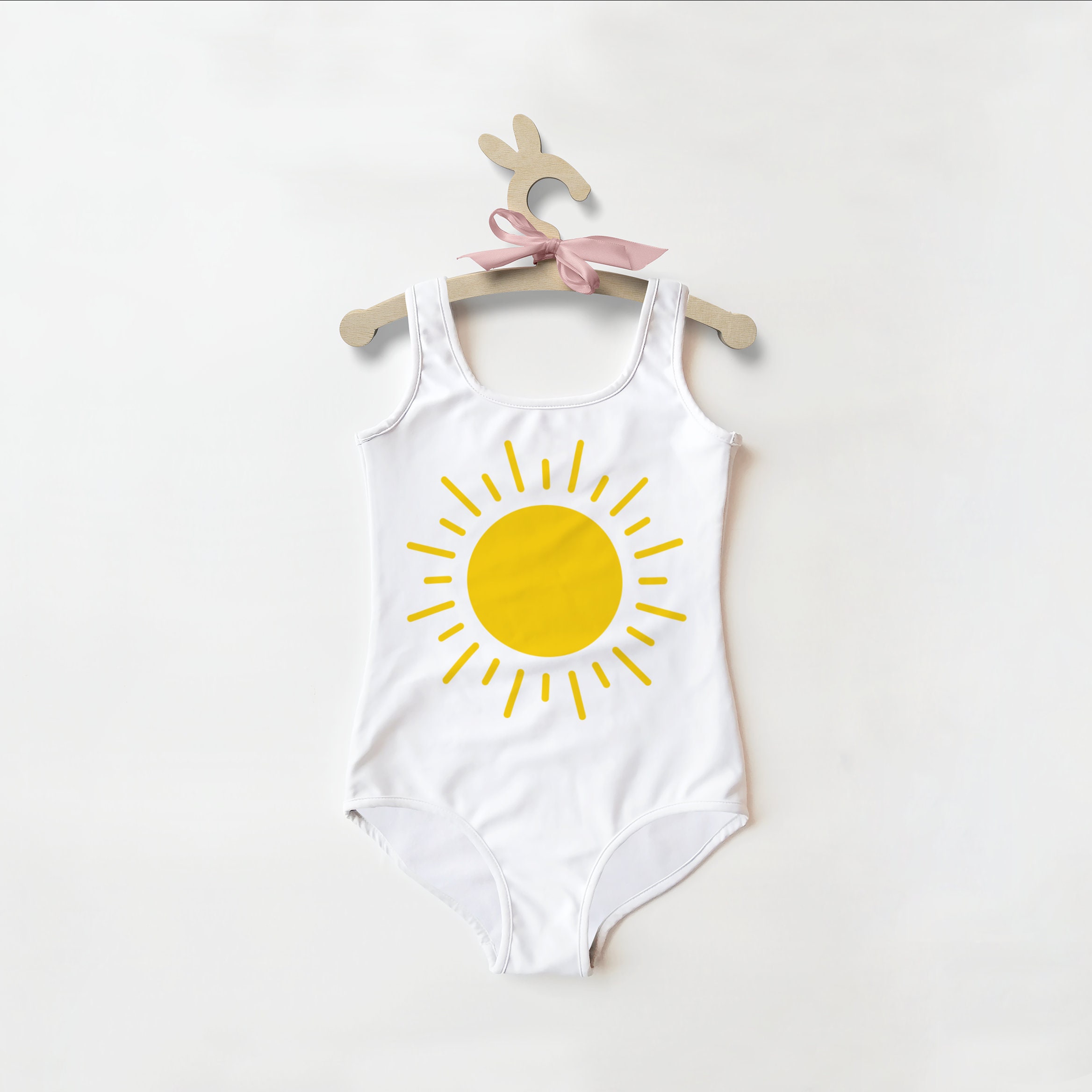 Girls Yellow Sun Swimsuit | Toddler Bathing Suit | Cute | Quick Drying