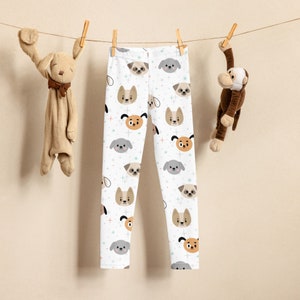 Kids Dog Buttery Soft Leggings, Puppy Print Leggings, Dance Leggings, Gymnastics Leggings, Cheer Leggings, Girl Leggings, Boy Leggings