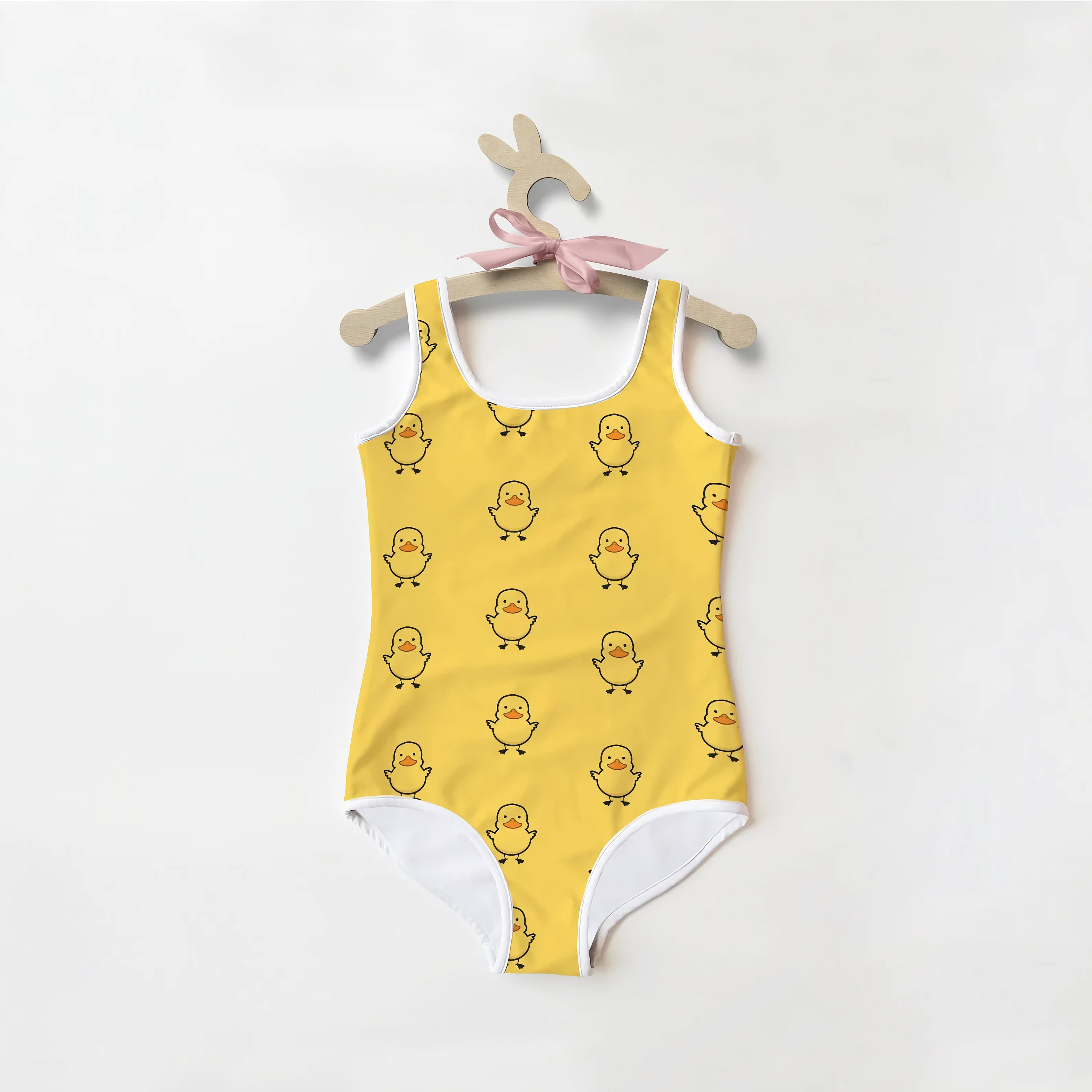 Girls Yellow Duck Swimsuit UPF 50 UV Sun Protection Toddler