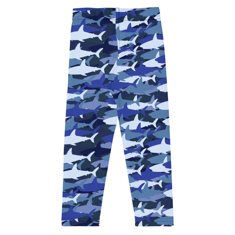 Kids Shark Leggings Buttery Soft Leggings UPF 50 UV Sun Protection Toddler Leggings Comfy Sea Creatures image 6