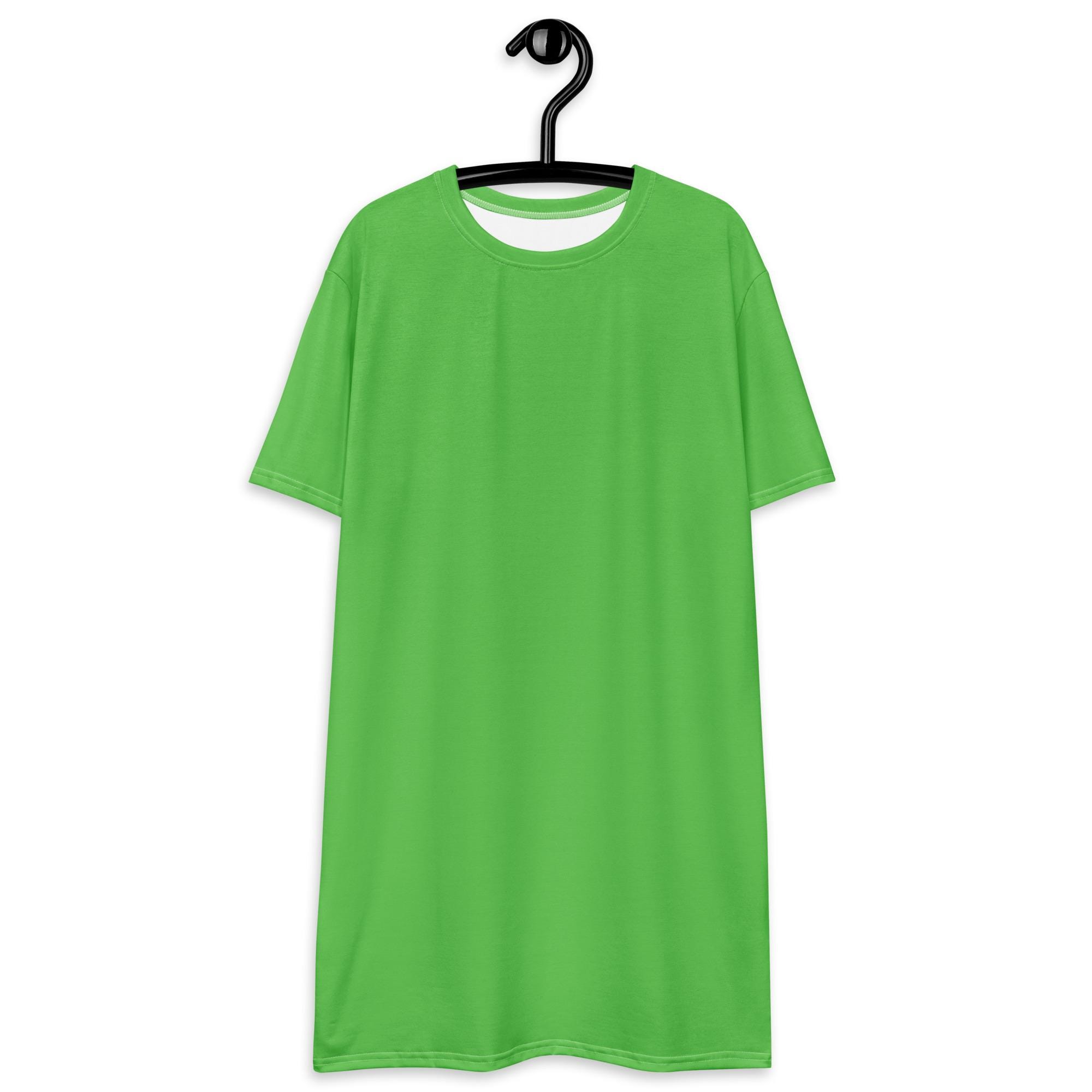 green emerald velvet dress Lime green T-shirt dress – Buffet Clothing main image 1