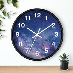 Galaxy Silent Wall Clock: Space Nursery Decor (10-Inch)