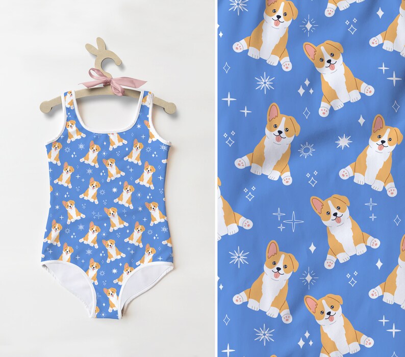 Girls Dog Swimsuit UPF 50 UV Sun Protection Toddler Etsy