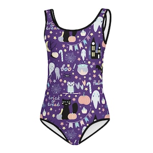 Girls Spooky Halloween Leotard: Moisture Wicking Dance Leotard