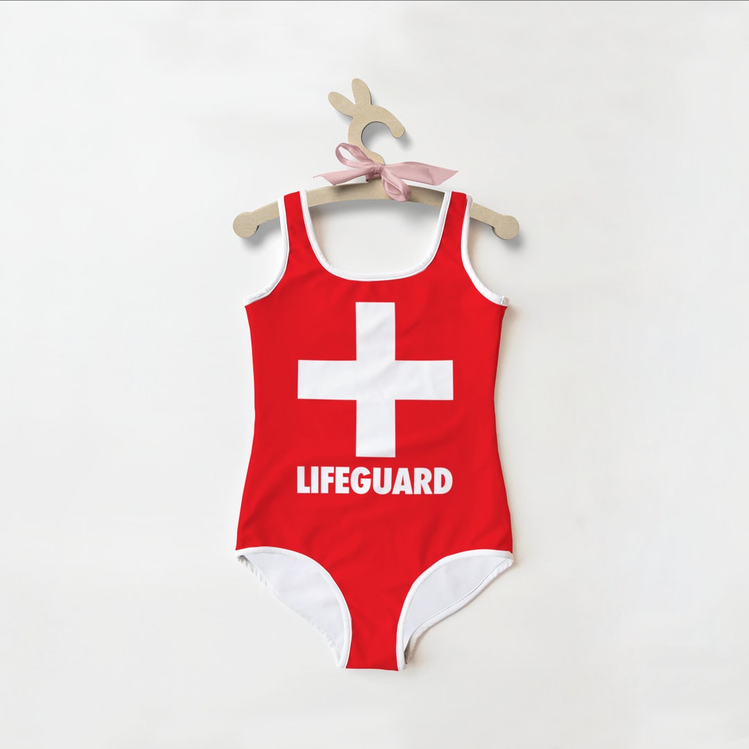 Girls Lifeguard Swimsuit UPF 50 UV Sun Protection Toddler Bathing Suit