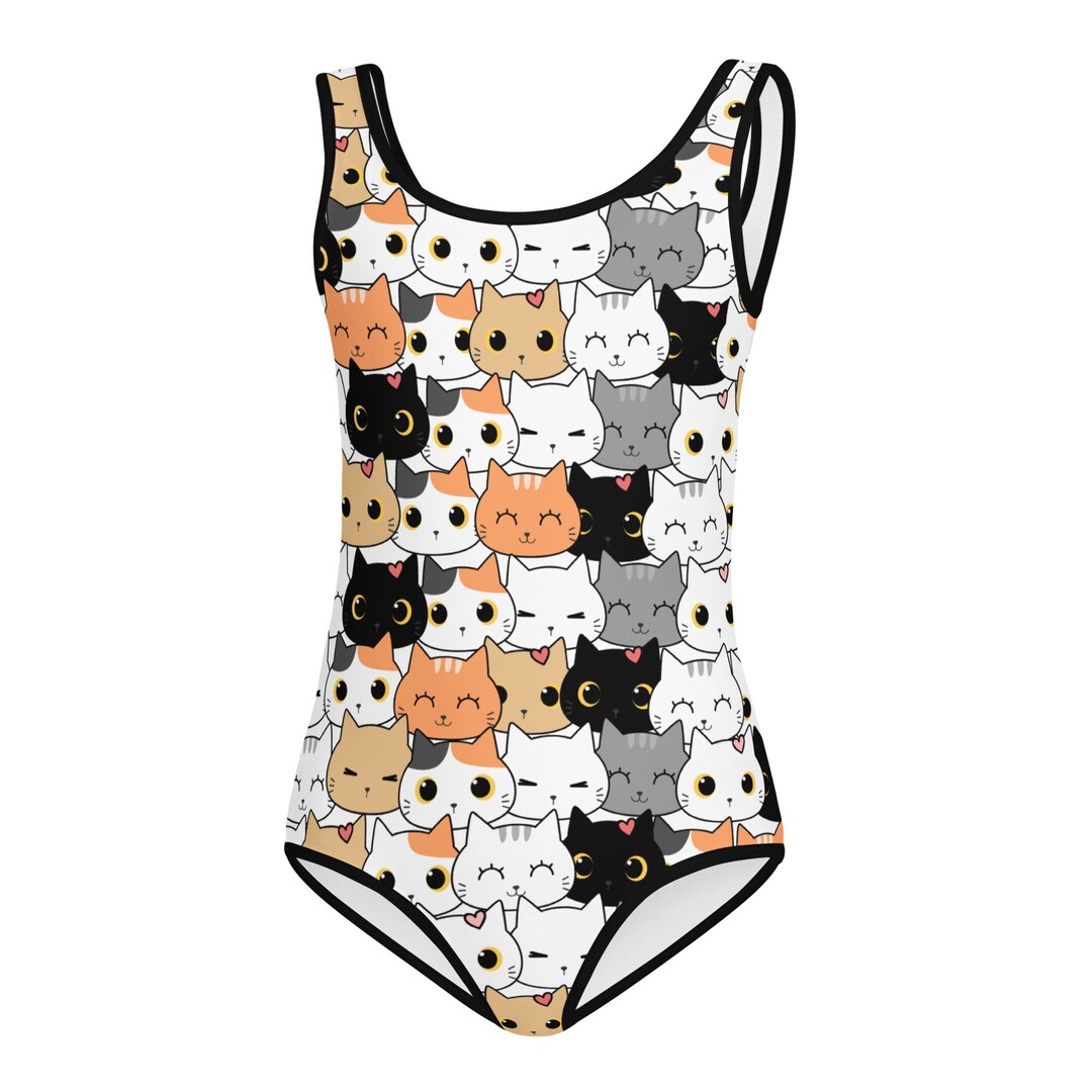 Girls Cat Face Leotard Moisture Wicking Fabric Toddler Leotard Dance ...