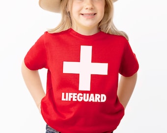 Kids Lifeguard Shirt: Summer Beach Cotton Tee