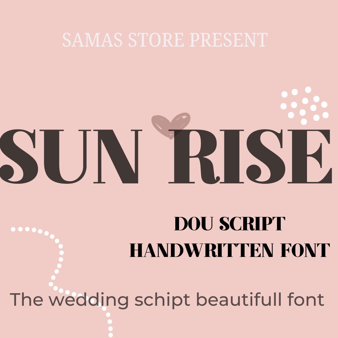 Sun Rise Duo Handwitten Script Font File Instant Download - Etsy