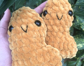 Peluche pépites de poulet|Pépite de poulet|Pépite au crochet|Petite pépite de poulet au crochet|