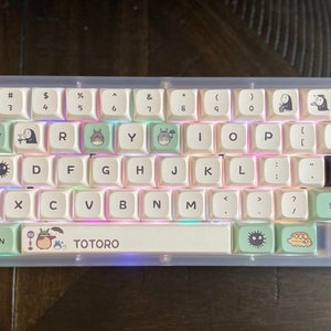 Anime Green White Keycaps Solo per tastiera meccanica 145 tasti XDA PBT Key Cap