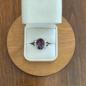 Mystic Topaz Sterling Silver Statement Ring