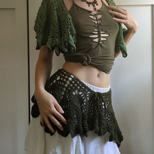 Patrón de crochet de sobrefalda/capata