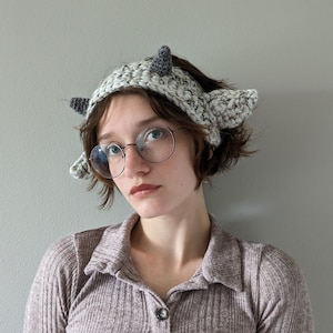 Sheep/Lamb/Goat Headband/Hat - Crochet Pattern
