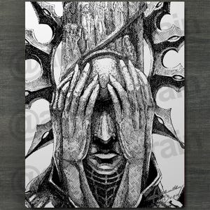 Blasphemous Fanart Print, Crisanta Inked Artwork