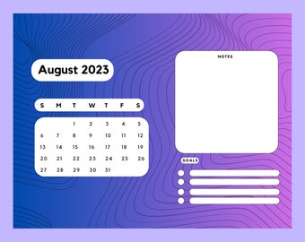 PRINTABLE August 2023 Calendar Printable Wall Calendar 2023 Calendar for August Month Desk Calendar Home Office Calendar PDF PNG Version 10