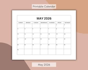 May 2026 Printable Calendar (PDF)