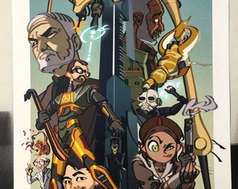 Half-Life 2 (ハーフ ライフ 二) Artwork Print | Gordon Freeman Alyx Vance G-Man