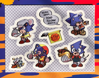 Sonic but he's 'strayan (オーストラリアのソニック) Sticker Sheet