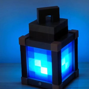 Pixelated Night Light Lantern Chargeable & Bigger Night Lamp Birthday Gift Kids Bedroom Decoration Gamer Room Decor Soul