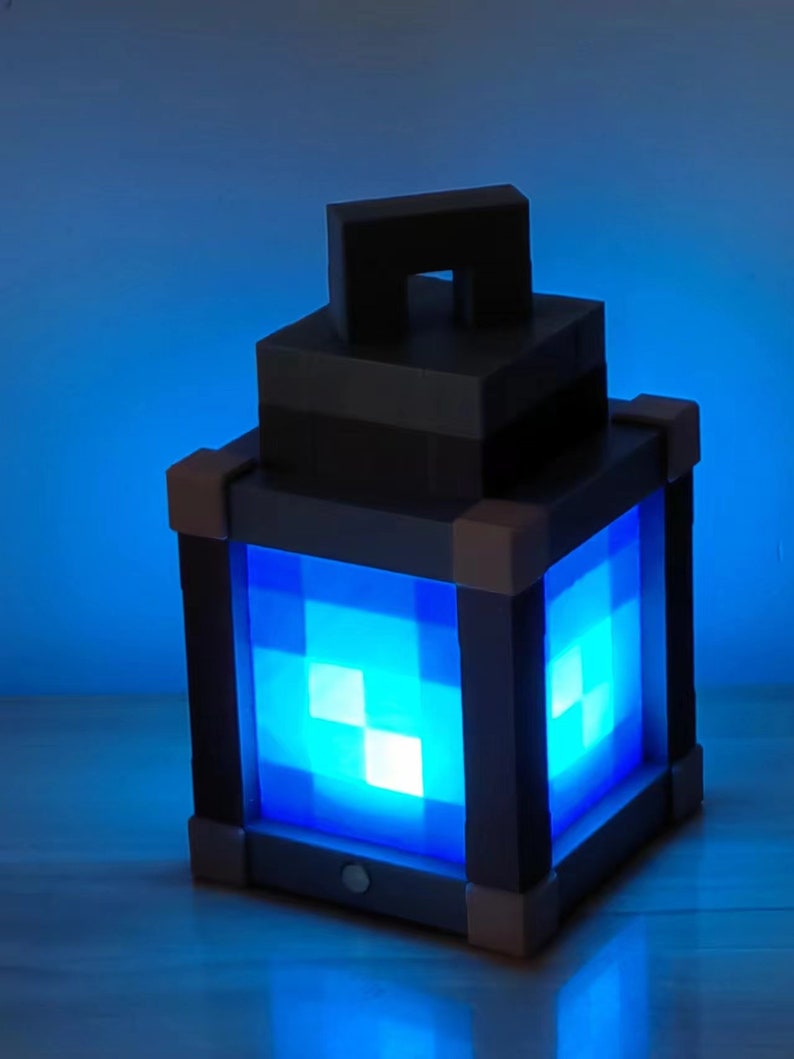 Pixelated Night Light Lantern Chargeable & Bigger Night Lamp Birthday Gift Kids Bedroom Decoration Gamer Room Decor Soul