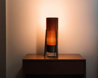 Atomic Style Rocket Lamp: Mid Century Modern Desk Light, 3D Printed Home Decor