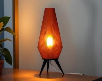 3D Printed Rocket Lamp: Mid Century Modern, Sustainable Decor