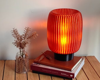 Lantern Memory | Table lamp AMBER, retro minimal 3D printed bedside lamps