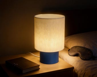 Customizable Gradient Lampshade Table Lamp, 3D Printed Recycled Plastic Desk Light