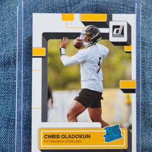 Chris Oladokun Rated Rookie 2022 Panini Donruss Football Card