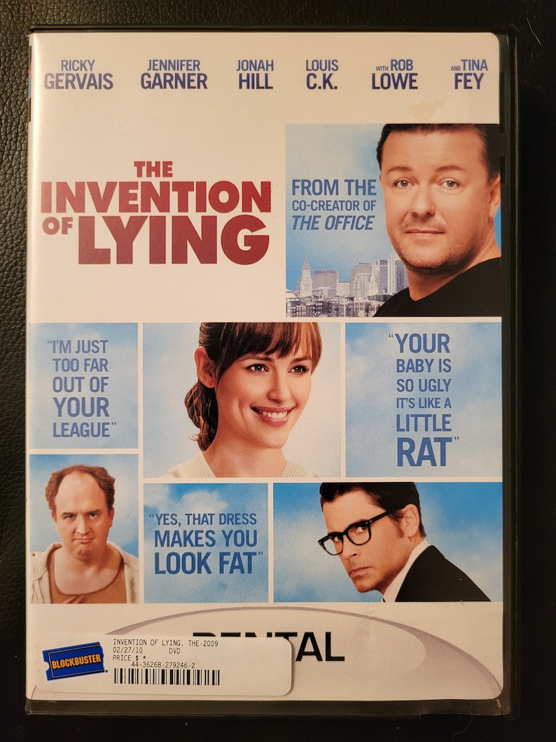 The Invention of Lying DVD Ricky Gervais, Jennifer Garner, Rob Lowe