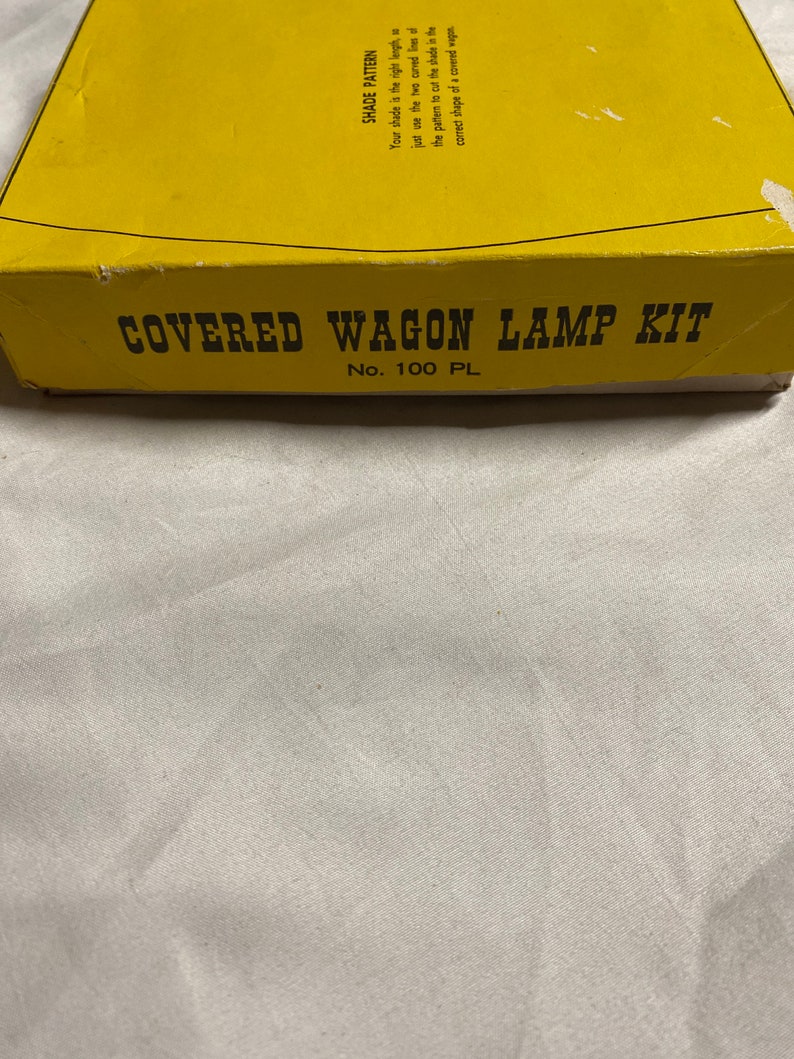 Covered Wagon Lamp Kit Mid Century, Wood Wheels, Indian, Pioneer, 50s