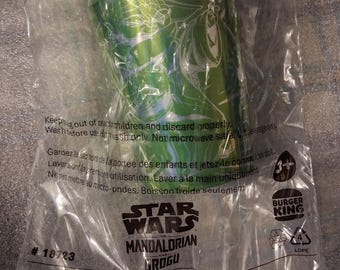 The Mandalorian And Grogu Promotional Green Collectors Cup From Burger King