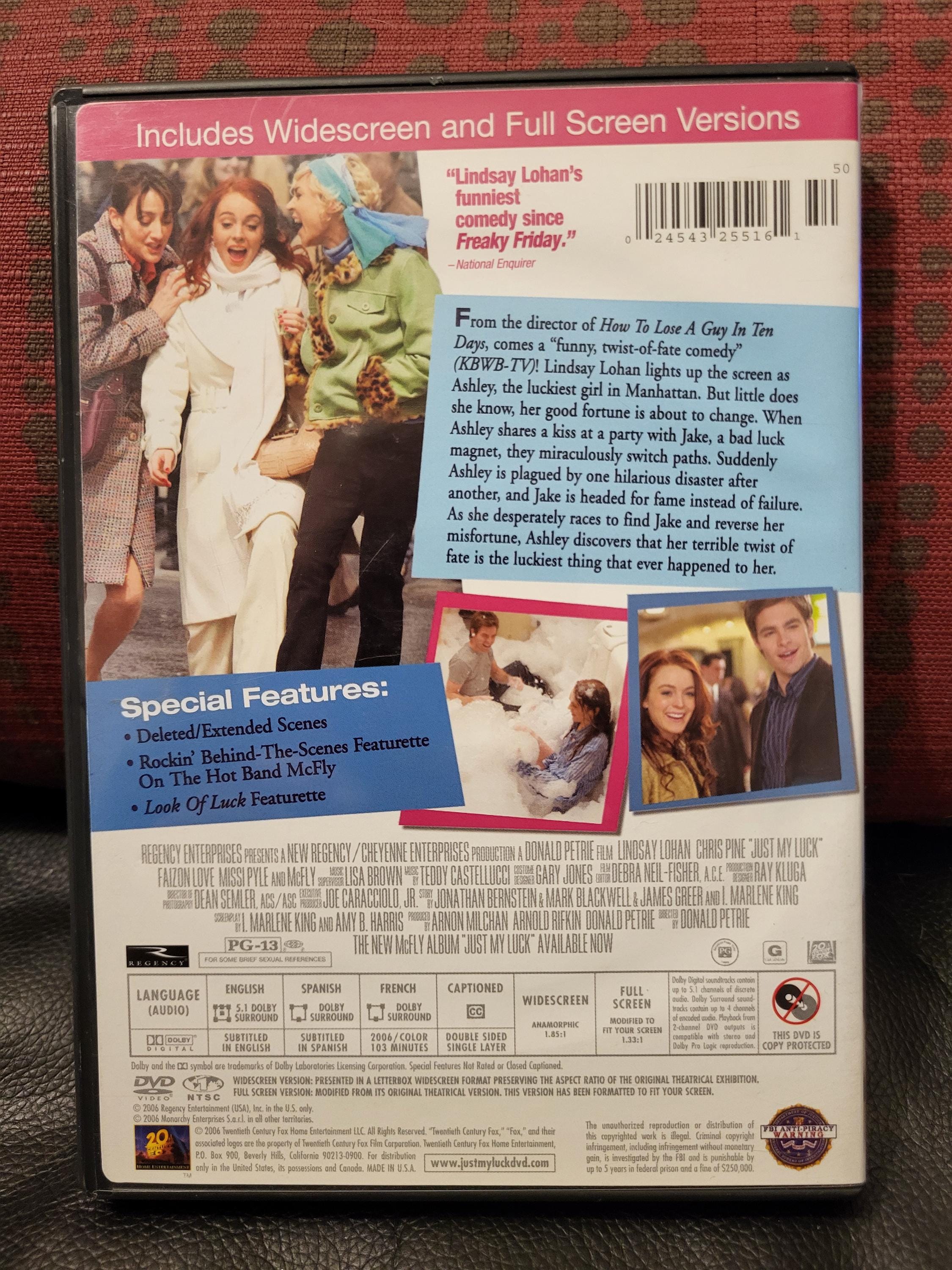 Just My Luck DVD Double Sided Disc Full/wide Screen - Lindsay