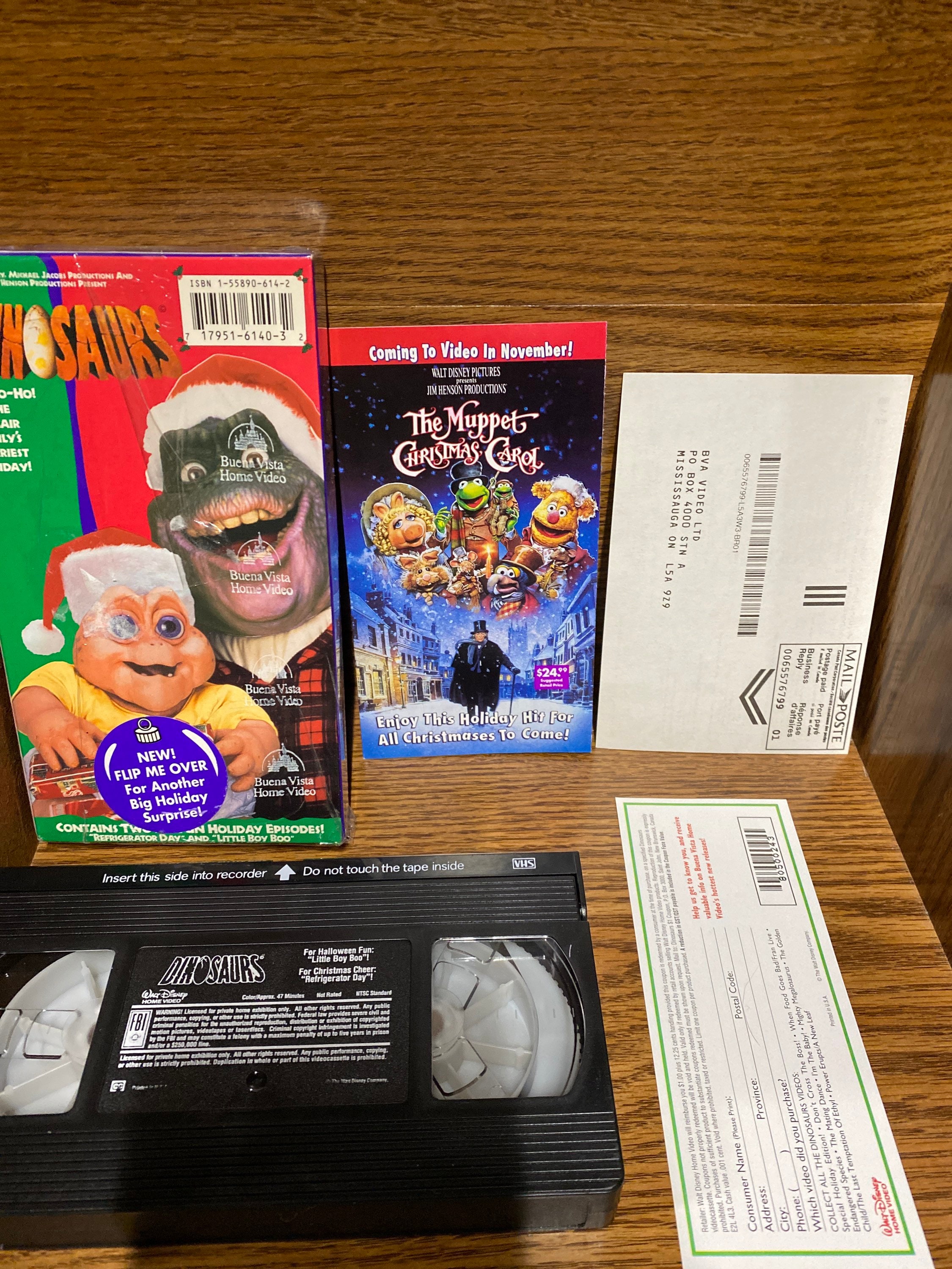 Dinosaurs Holiday Episodes Halloween Christmas VHS Disney and Jim