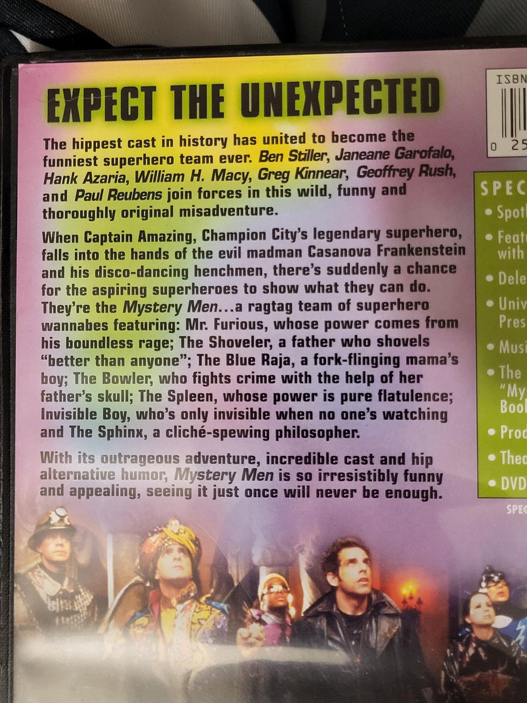 Mystery Men DVD Widescreen Hank Azaria - Janeane Garofalo - Eddie