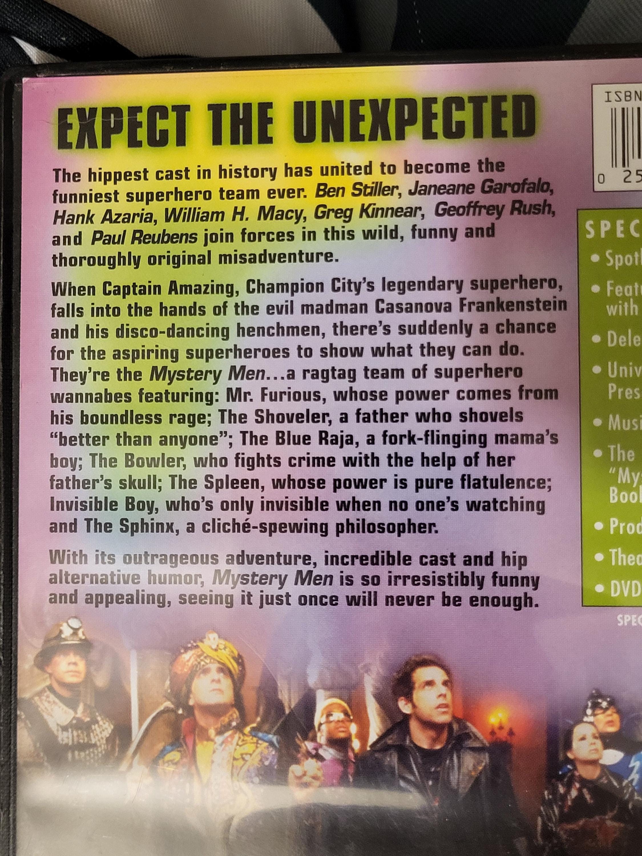 Mystery Men DVD Widescreen Hank Azaria - Janeane Garofalo - Eddie