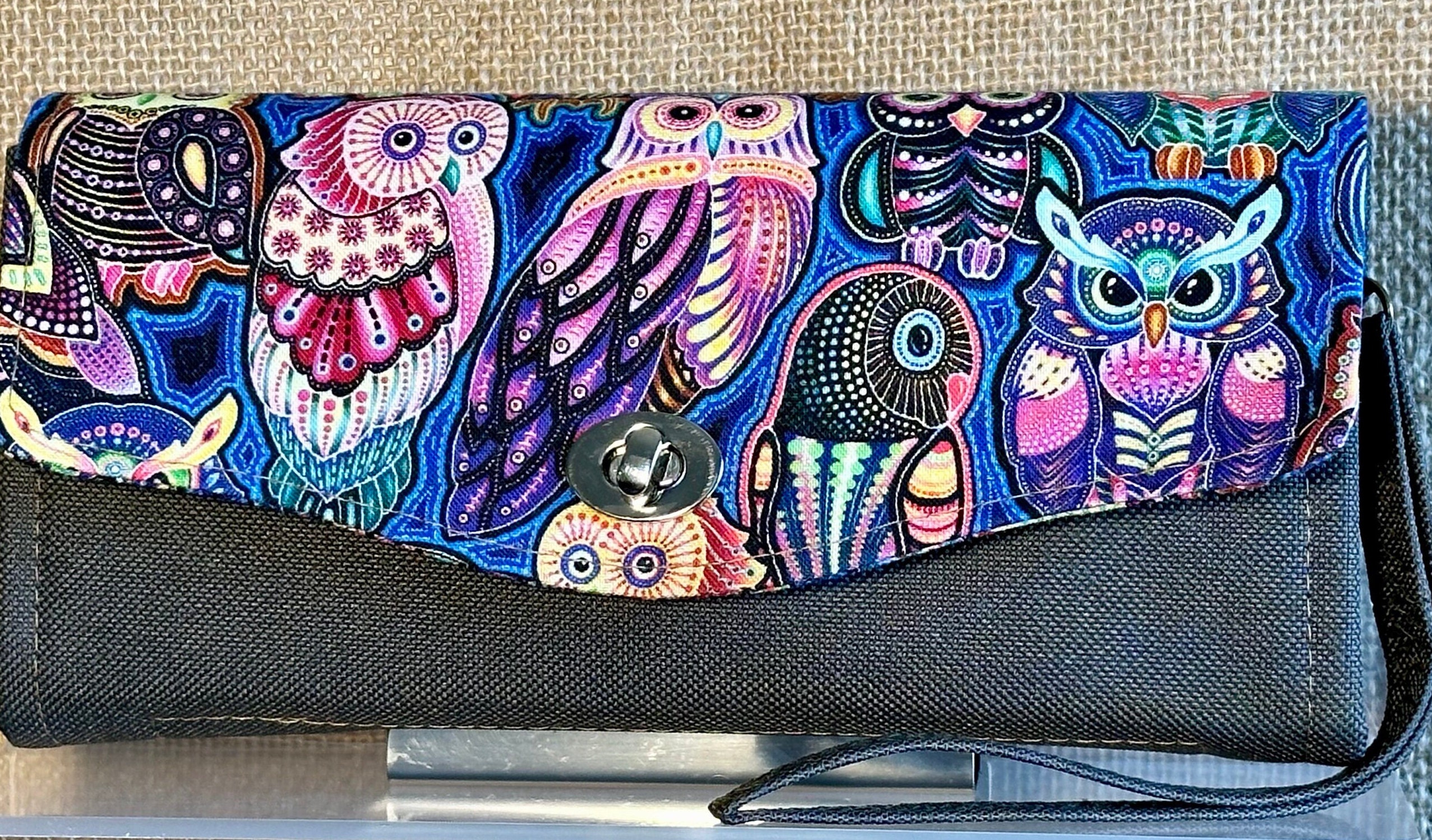 Necessary Clutch Wallet & Wrist Strap (Owls)