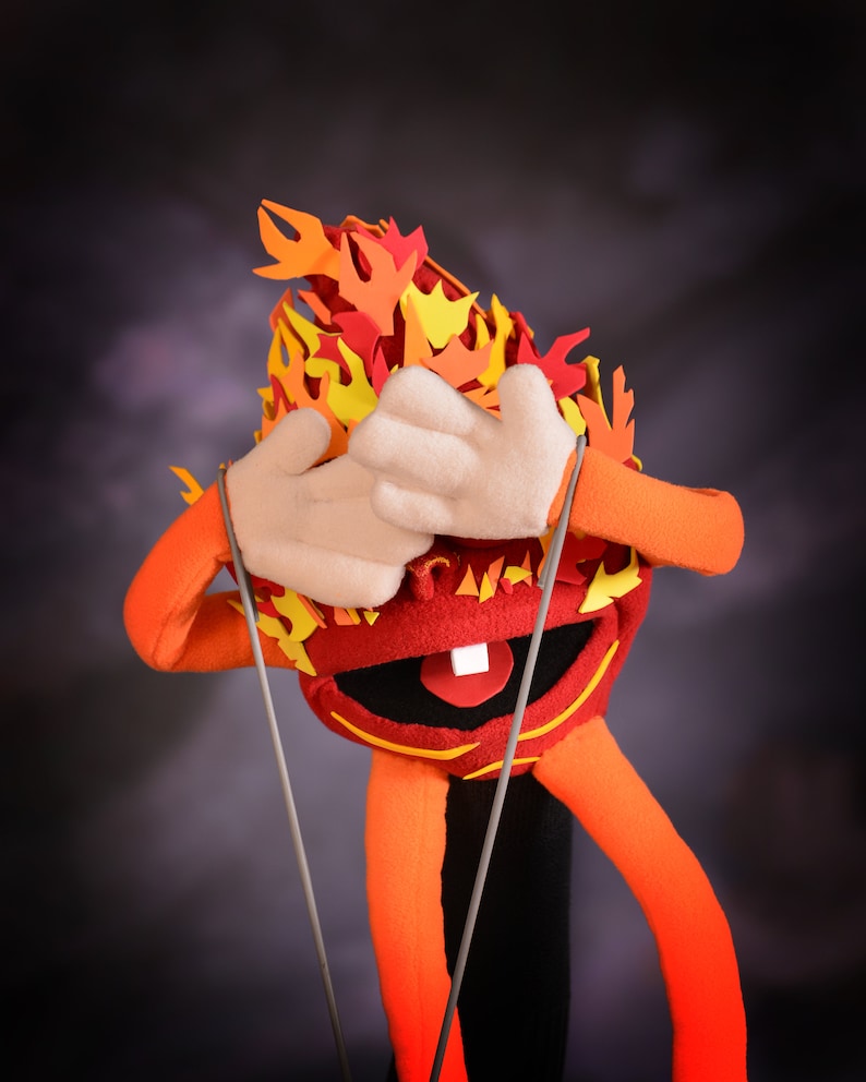 Sparky Hand and Rod Puppet Etsy